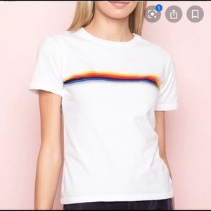 John Galt Rainbow Stripe Tee
